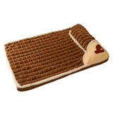 Maxbell Dog Bed with Pillow Mat Washable Pet Bed for Small Medium Dogs Thickened Brown M