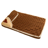 Maxbell Dog Bed with Pillow Mat Washable Pet Bed for Small Medium Dogs Thickened Brown M