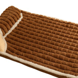 Maxbell Dog Bed with Pillow Mat Washable Pet Bed for Small Medium Dogs Thickened Brown M