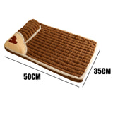 Maxbell Dog Bed with Pillow Mat Washable Pet Bed for Small Medium Dogs Thickened Brown M