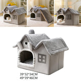 Maxbell Cute Cat Beds Washable Warm Nest Anti Slip Basket Kennel Cat Accessories 39cmx32cmx34cm