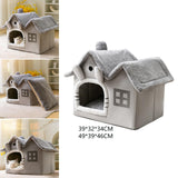 Maxbell Cute Cat Beds Washable Warm Nest Anti Slip Basket Kennel Cat Accessories 39cmx32cmx34cm