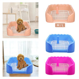 Maxbell Indoor Dog Potty Tray for Small and Medium Dogs Bedpan Litter Pan Toilet Blue L