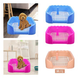 Maxbell Indoor Dog Potty Tray for Small and Medium Dogs Bedpan Litter Pan Toilet Blue L