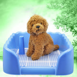Maxbell Indoor Dog Potty Tray for Small and Medium Dogs Bedpan Litter Pan Toilet Blue L