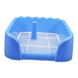 Maxbell Indoor Dog Potty Tray for Small and Medium Dogs Bedpan Litter Pan Toilet Blue L