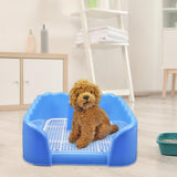 Maxbell Indoor Dog Potty Tray for Small and Medium Dogs Bedpan Litter Pan Toilet Blue L