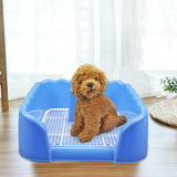 Maxbell Indoor Dog Potty Tray for Small and Medium Dogs Bedpan Litter Pan Toilet Blue L