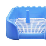 Maxbell Indoor Dog Potty Tray for Small and Medium Dogs Bedpan Litter Pan Toilet Blue L