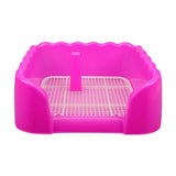 Maxbell Indoor Dog Potty Tray for Small and Medium Dogs Bedpan Litter Pan Toilet Rose Red L