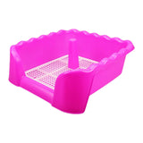 Maxbell Indoor Dog Potty Tray for Small and Medium Dogs Bedpan Litter Pan Toilet Rose Red L