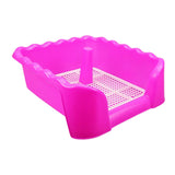 Maxbell Indoor Dog Potty Tray for Small and Medium Dogs Bedpan Litter Pan Toilet Rose Red L