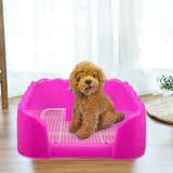 Maxbell Indoor Dog Potty Tray for Small and Medium Dogs Bedpan Litter Pan Toilet Rose Red L