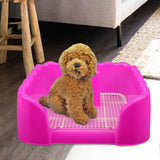 Maxbell Indoor Dog Potty Tray for Small and Medium Dogs Bedpan Litter Pan Toilet Rose Red L