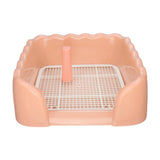 Maxbell Indoor Dog Potty Tray for Small and Medium Dogs Bedpan Litter Pan Toilet Pink M