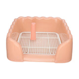 Maxbell Indoor Dog Potty Tray for Small and Medium Dogs Bedpan Litter Pan Toilet Pink L