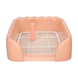 Maxbell Indoor Dog Potty Tray for Small and Medium Dogs Bedpan Litter Pan Toilet Pink L