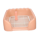 Maxbell Indoor Dog Potty Tray for Small and Medium Dogs Bedpan Litter Pan Toilet Pink L