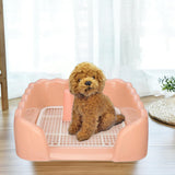 Maxbell Indoor Dog Potty Tray for Small and Medium Dogs Bedpan Litter Pan Toilet Pink L