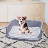 Maxbell Dog Toilet Litter Pan Training with Protection Wall Every Side No Gray