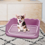 Maxbell Dog Toilet Litter Pan Training with Protection Wall Every Side No Pink