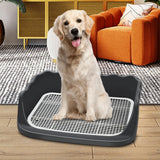 Maxbell Dog Toilet Litter Pan Training with Protection Wall Every Side No Black