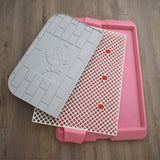 Maxbell Pet Litter Tray Dogs Potty Toilet Small Pee Animal Pad Holder Dog Litter Box Pink