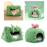 Maxbell Cave House Tent Mat Warm Nest with Cushioned Pillow Puppy Kennel Cat Beds 38cmx56cmx35cm