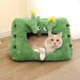 Maxbell Cave House Tent Mat Warm Nest with Cushioned Pillow Puppy Kennel Cat Beds 38cmx56cmx35cm