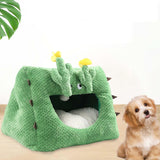 Maxbell Cave House Tent Mat Warm Nest with Cushioned Pillow Puppy Kennel Cat Beds 38cmx56cmx35cm