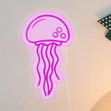 Maxbell Jellyfish Light Neon Sign Night Light USB Powered for Home Wedding Birthday