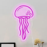 Maxbell Jellyfish Light Neon Sign Night Light USB Powered for Home Wedding Birthday