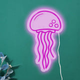 Maxbell Jellyfish Light Neon Sign Night Light USB Powered for Home Wedding Birthday