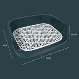 Maxbell Pet Litter Tray Cat Potty Toilet Small Animals Litter Dog Pan Litter Box Blue