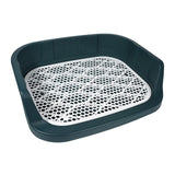 Maxbell Pet Litter Tray Cat Potty Toilet Small Animals Litter Dog Pan Litter Box Blue
