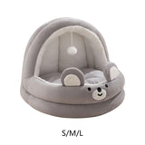 Maxbell Cat Tent Bed Warm Cat House Hut with Hanging Toy Comfortable Semi Enclosed Size S