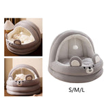 Maxbell Cat Tent Bed Warm Cat House Hut with Hanging Toy Comfortable Semi Enclosed Size S