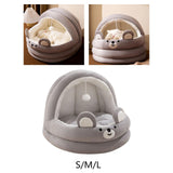 Maxbell Cat Tent Bed Warm Cat House Hut with Hanging Toy Comfortable Semi Enclosed Size S