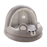 Maxbell Cat Tent Bed Warm Cat House Hut with Hanging Toy Comfortable Semi Enclosed Size M