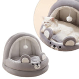 Maxbell Cat Tent Bed Warm Cat House Hut with Hanging Toy Comfortable Semi Enclosed Size M