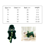 Maxbell Pet Dog Clothes Green Costume Coat for Dogs Puppy Cats Jumpsuits Clothing XL