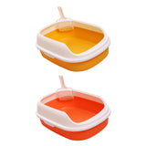 Maxbell Open Box Toilet Pet Container Bedpan with Kitten Yellow