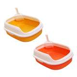 Maxbell Open Box Toilet Pet Container Bedpan with Kitten Yellow