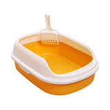 Maxbell Open Box Toilet Pet Container Bedpan with Kitten Yellow