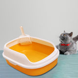 Maxbell Open Box Toilet Pet Container Bedpan with Kitten Yellow