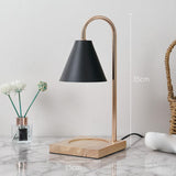 Maxbell Candle Warmer Lamp Burner Melter Lamp Dimmable Wood Base Light for SPA