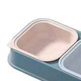 Maxbell Pet Bowl Food and Water Feeder with Stand Detachable for Pet Supplies Cats Blue