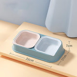 Maxbell Pet Bowl Food and Water Feeder with Stand Detachable for Pet Supplies Cats Blue