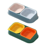 Maxbell Pet Bowl Food and Water Feeder with Stand Detachable for Pet Supplies Cats Blue