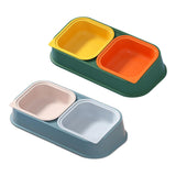 Maxbell Pet Bowl Food and Water Feeder with Stand Detachable for Pet Supplies Cats Blue